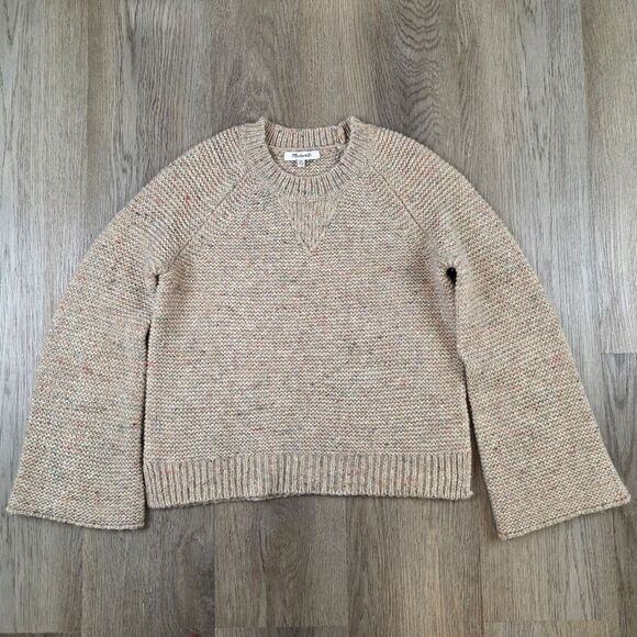 Madewell Flecked Wide-Sleeve Pullover Sweater Size XXS - Picture 4 of 10